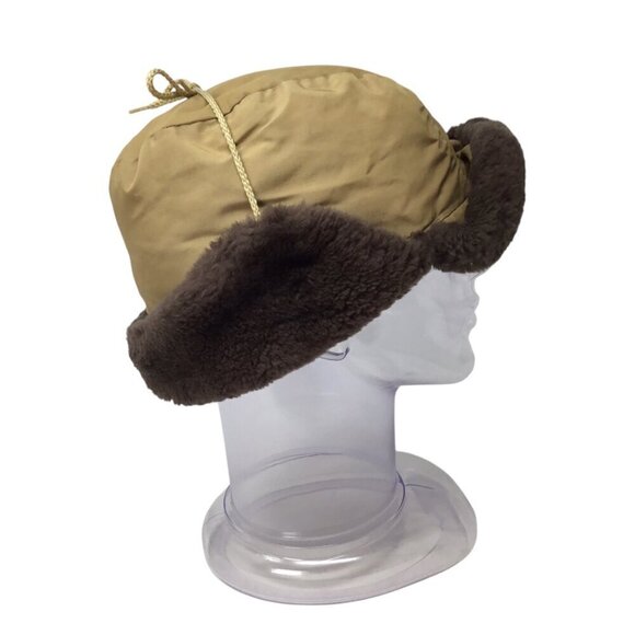 Vintage Eddie Bauer Goose Down Trapper Hat Ear Flaps Hunting Insulated Size M? - Picture 10 of 10